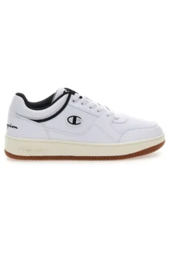Sneakers Bianche e Nero con Suola in Gomma CHAMPION RD18 LOW
