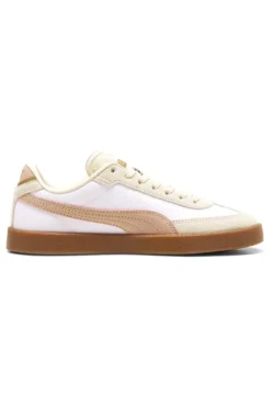 Sneakers Bianche e Rosa con Dettagli in Pelle PUMA Club II Era CV Jr