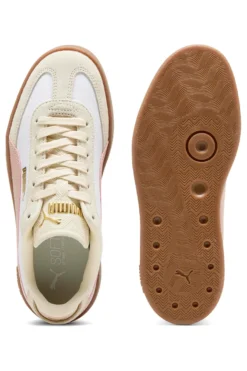 Sneakers Bianche e Rosa con Dettagli in Pelle PUMA Club II Era CV Jr