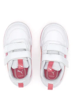 Sneakers Bianche e Rosa Con Strappi in Velcro Puma Multiflex Sl V Inf