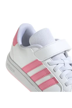 Sneakers Bianche e Rosa Con Strappo In Velcro Adidas Grand Court 2 El C