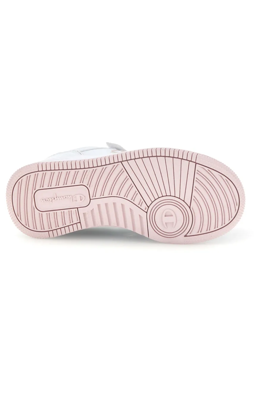 Sneakers bianche e rosa con strappo Champion RD18 2.0 LOW G PS