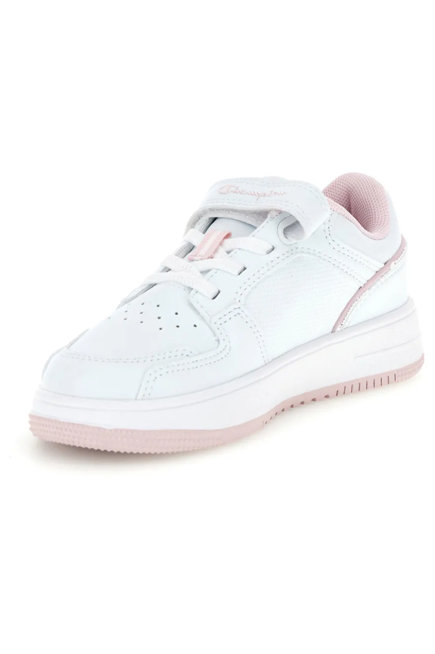 Sneakers bianche e rosa con strappo Champion RD18 2.0 LOW G PS