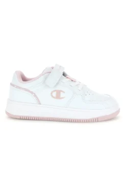 Sneakers bianche e rosa con strappo Champion RD18 2.0 LOW G PS