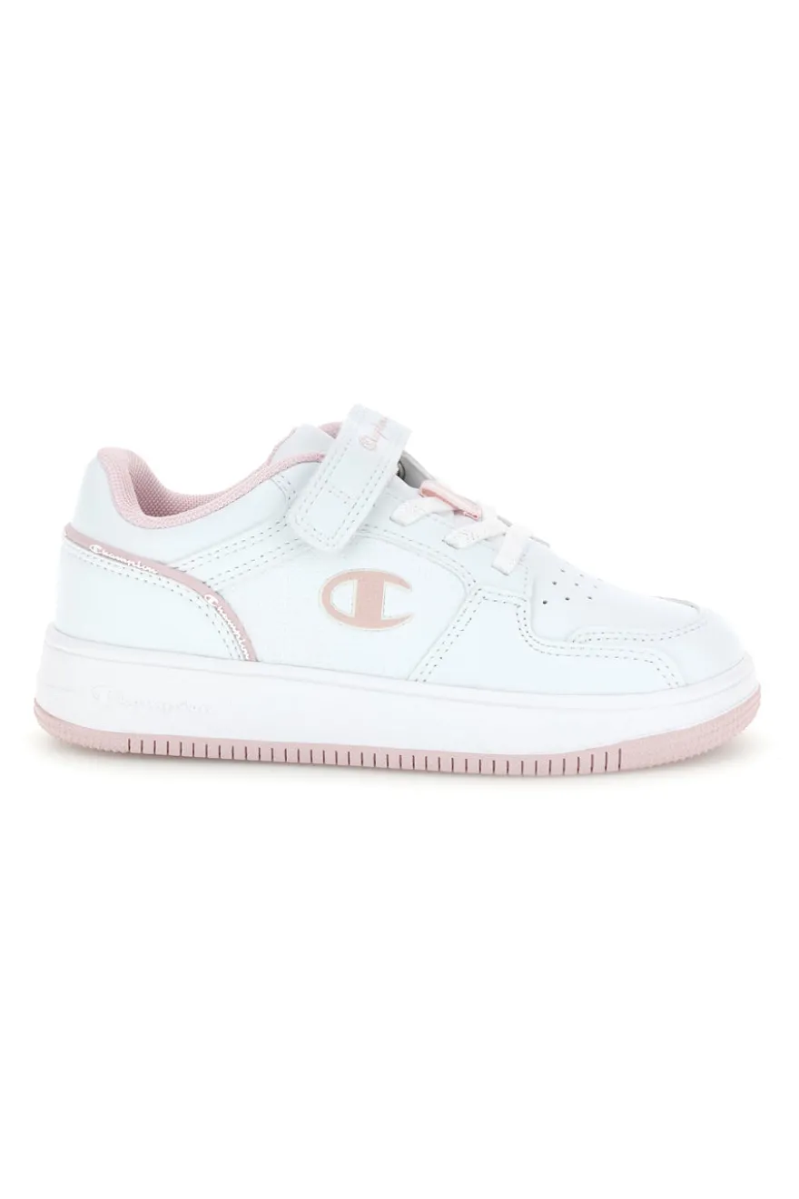 Sneakers bianche e rosa con strappo Champion RD18 2.0 LOW G PS