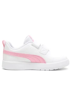 Sneakers Bianche e Rosa Puma Courtflex v3 Ps