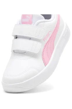 Sneakers Bianche e Rosa Puma Courtflex v3 Ps