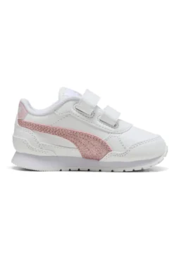 Sneakers Bianche e Rosa Puma St Runner V4 Sl Glitter V Inf