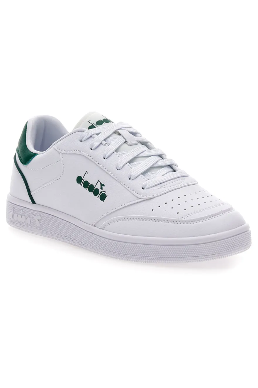 Sneakers bianche e verdi Diadora Viento Indoor