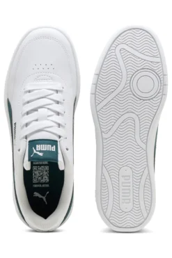 Sneakers bianche e verdi stile court Puma Court Classic Clean Jr