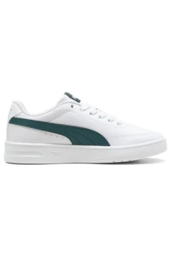 Sneakers bianche e verdi stile court Puma Court Classic Clean Jr