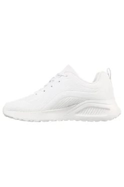 Sneakers bianche in duraleather con soletta memory foam Skechers BOBS Buno How Sweet