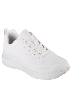 Sneakers bianche in duraleather con soletta memory foam Skechers BOBS Buno How Sweet