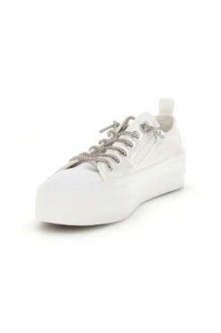 Sneakers bianche in materiale sintetico con lacci decorativi Energy CONV3