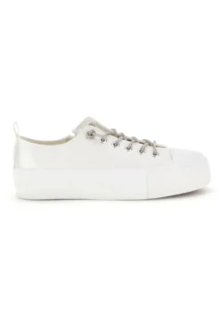 Sneakers bianche in materiale sintetico con lacci decorativi Energy CONV3