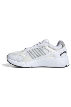 Sneakers bianche in mesh con dettagli argento e suola Cloudfoam Adidas Crazychaos 2000