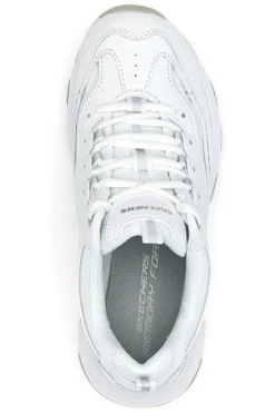 Sneakers bianche in pelle con Memory Foam Skechers Iconic Unabashed