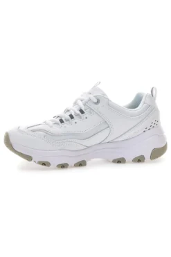 Sneakers bianche in pelle con Memory Foam Skechers Iconic Unabashed