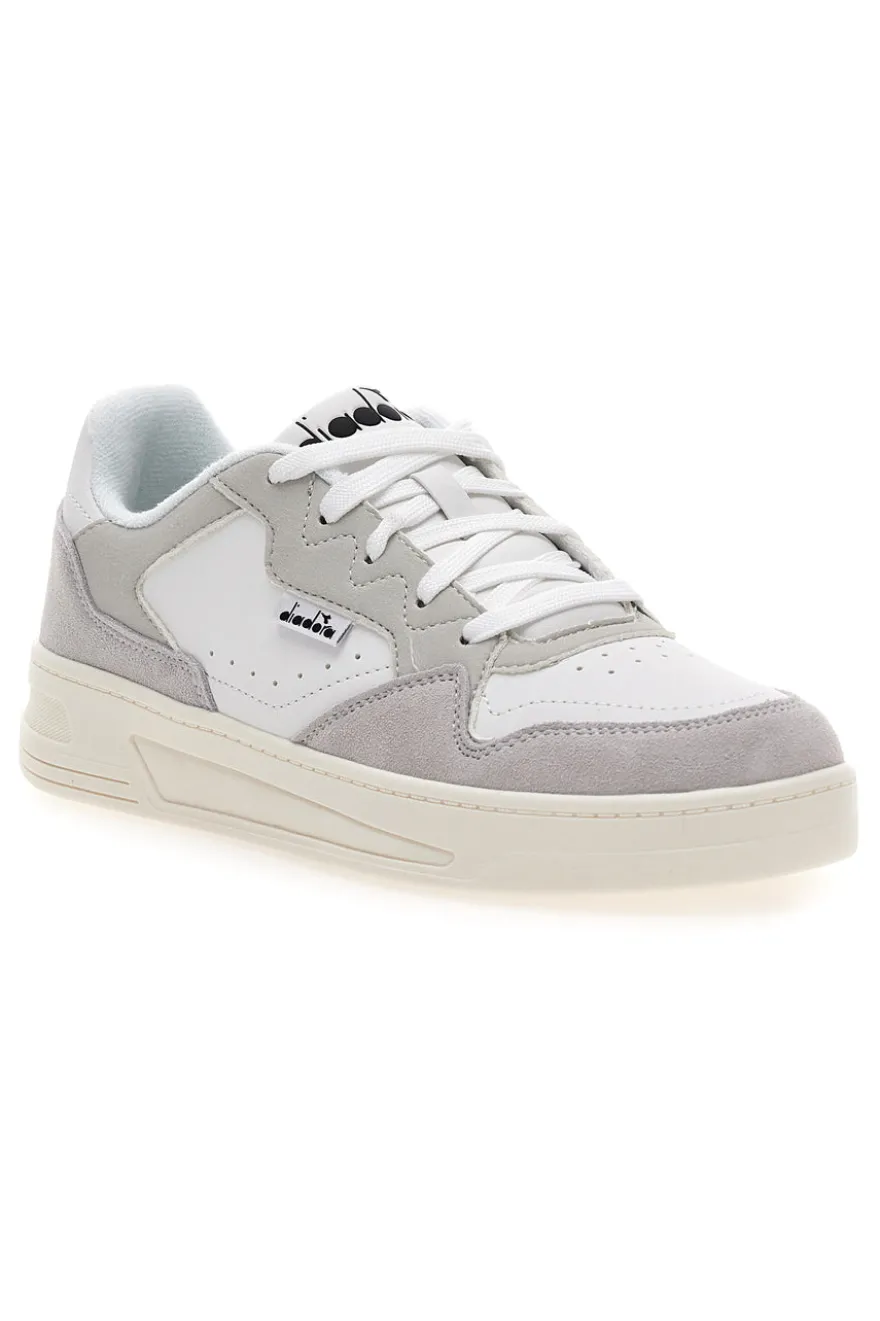 Sneakers bianche inserti a contrasto in pelle Diadora Ginger S