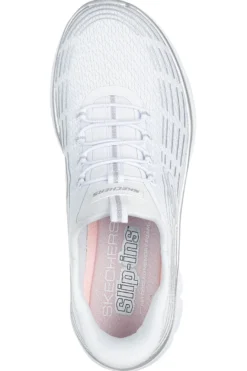 Sneakers bianche leggere in tessuto traspirante Skechers Summits Plus Soft Luster