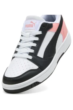 Sneakers bianche, nere e rosa Puma Rebound V6 Lo