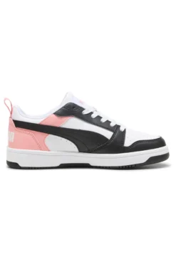 Sneakers bianche, nere e rosa Puma Rebound V6 Lo