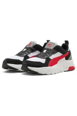 Sneakers bianche nere e rosse in mesh Puma Trinity 2 LT Mid 90s Jr