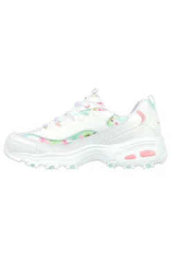 Sneakers Bianche Skechers D'Lites Blooming Fields