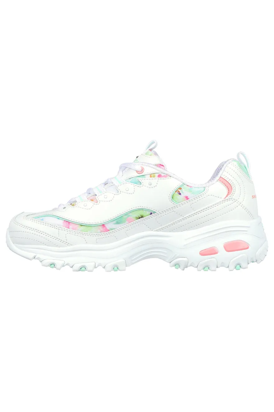 Sneakers Bianche Skechers D'Lites Blooming Fields