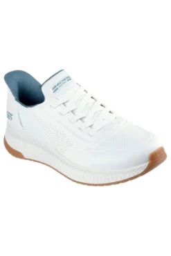 Sneakers bianche slip-ins Memory Foam BOBS Squad 4 Direct Step Skechers