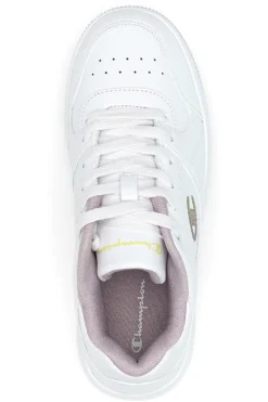 Sneakers bianche stile basket con suola trasparente Champion RD18 Low G GS