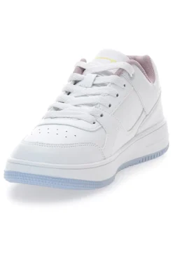 Sneakers bianche stile basket con suola trasparente Champion RD18 Low G GS