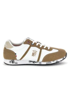 Sneakers bianco e beige con suoletta estraibile Marina militare MM255