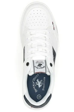 Sneakers Bianco e Blu Beverly hills polo club BHM614100