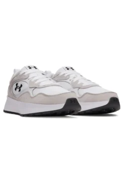 Sneakers bianco e grigio chiaro con logo laterale e suola rialzata Under armour W Mirage Sport