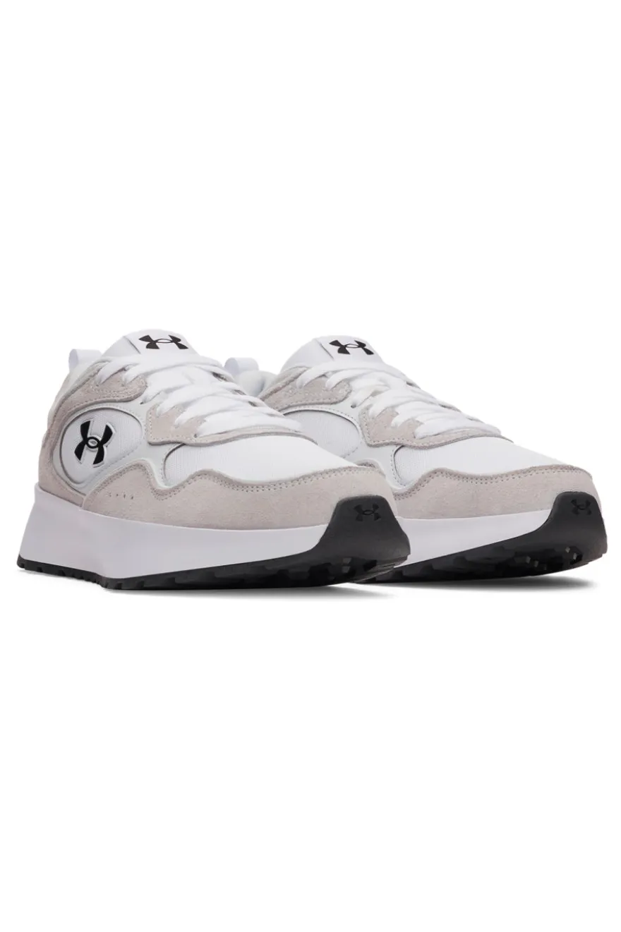 Sneakers bianco e grigio chiaro con logo laterale e suola rialzata Under armour W Mirage Sport