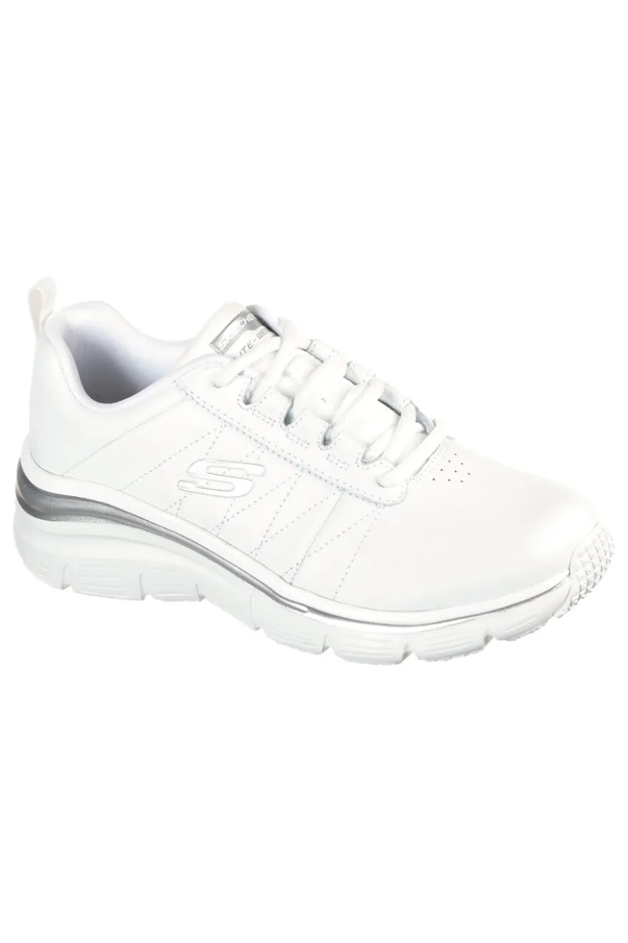 Sneakers bianco Memory Foam Skechers Fashion Fit Effortless