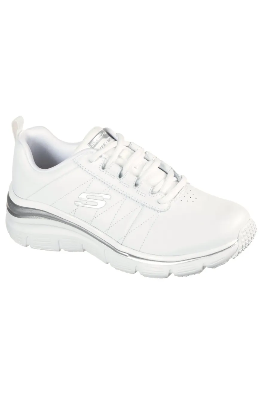 Sneakers bianco Memory Foam Skechers Fashion Fit Effortless