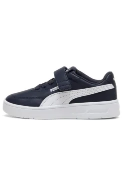 Sneakers blu con dettagli bianchi Puma Court Classic Clean AC+ PS