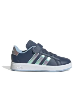 Sneakers blu con dettagli iridescenti Adidas Grand Court 2.0 EL C