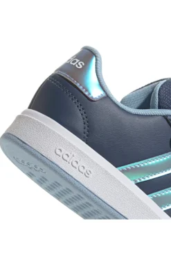 Sneakers blu con dettagli iridescenti Adidas Grand Court 2.0 EL C