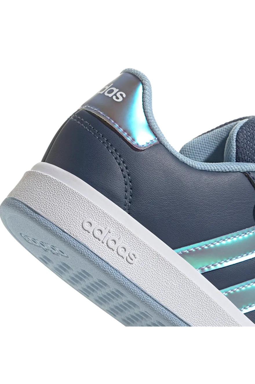 Sneakers blu con dettagli iridescenti Adidas Grand Court 2.0 EL C