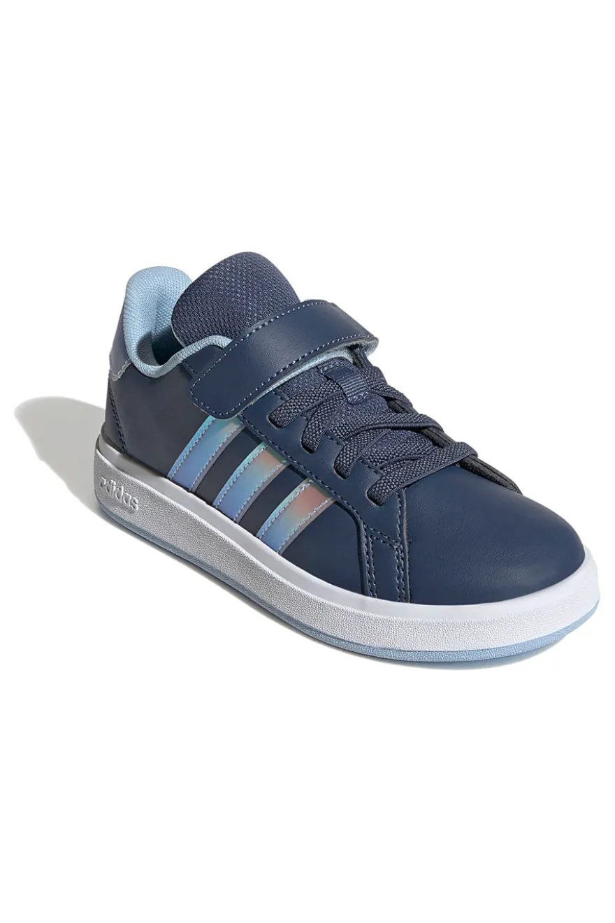 Sneakers blu con dettagli iridescenti Adidas Grand Court 2.0 EL C