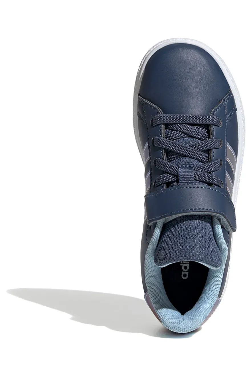 Sneakers blu con dettagli iridescenti Adidas Grand Court 2.0 EL C