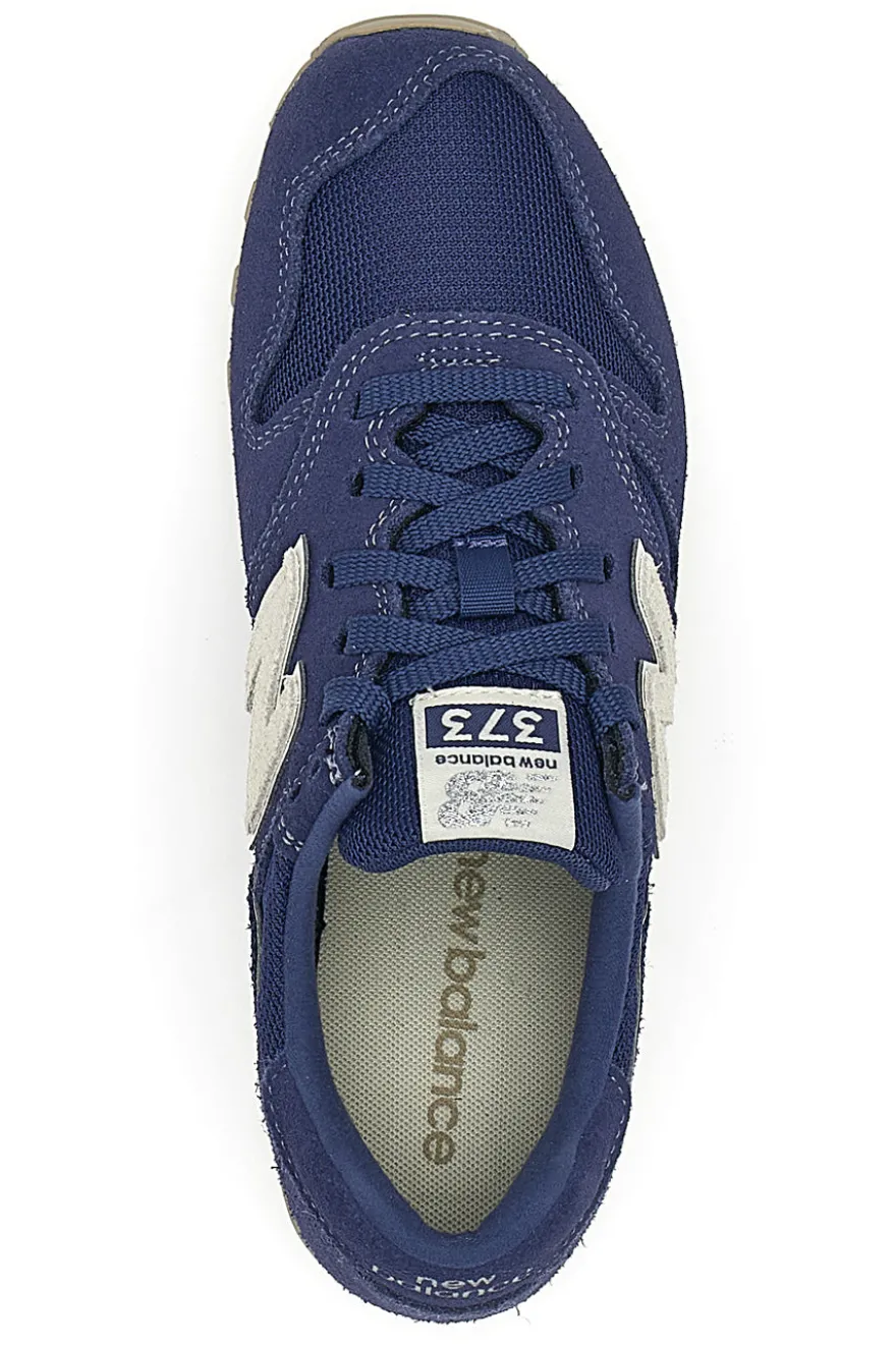 Sneakers blu con tomaia in pelle New Balance 373