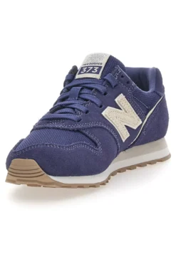 Sneakers blu con tomaia in pelle New Balance 373