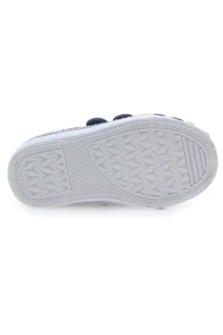 Sneakers blu denim con cuori e scritte a strappo PITT KIDS 224275