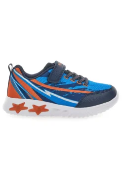 Sneakers Blu e Arancioni con Luci Integrate PITT KIDS K21900