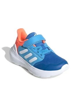 Sneakers blu e arancioni traspiranti con strappo Adidas Tensaur Run 3.0 EL C