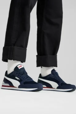 Sneakers blu e bianche in mesh Puma ST Runner v4 Mesh